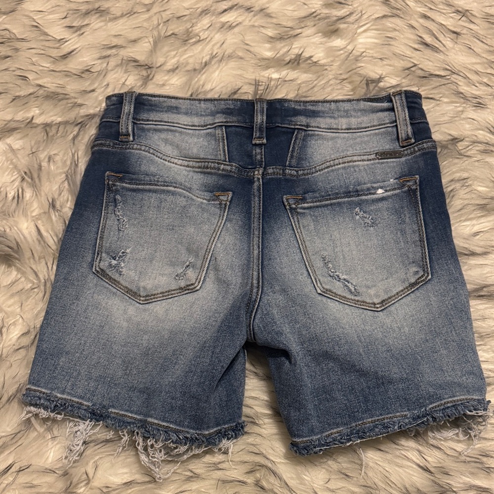 KanCan Distressed Blue Jean Shorts - Picture 4 of 4